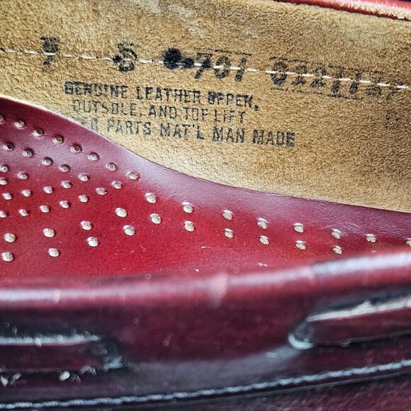 G.H. Bass & Co. Weejuns Layton Loafers Mens 9 B Burgundy Leather Kiltie Tassel main image 7